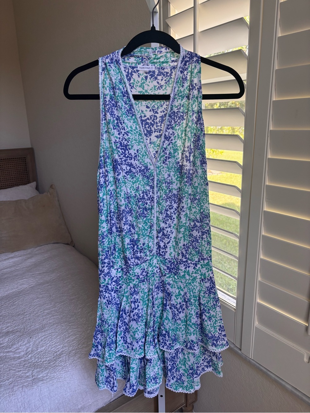 POUPETTE ST BARTH Sleeveless Mini Dress Coverup Size Medium Beach Swim Travel